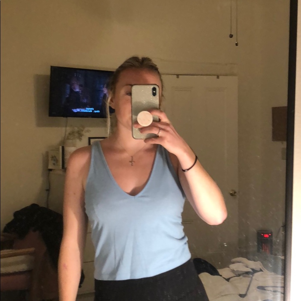 Light Blue Crop Top